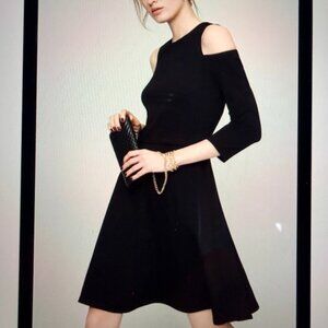 ELIZA J COLD SHOULDER FIT AND FLARE DRESS ~ NWT